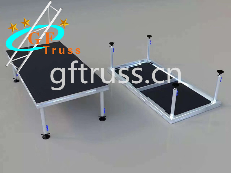 DJ Concert Wedding Light Aluminum Stage Platform With Adjustable Legs