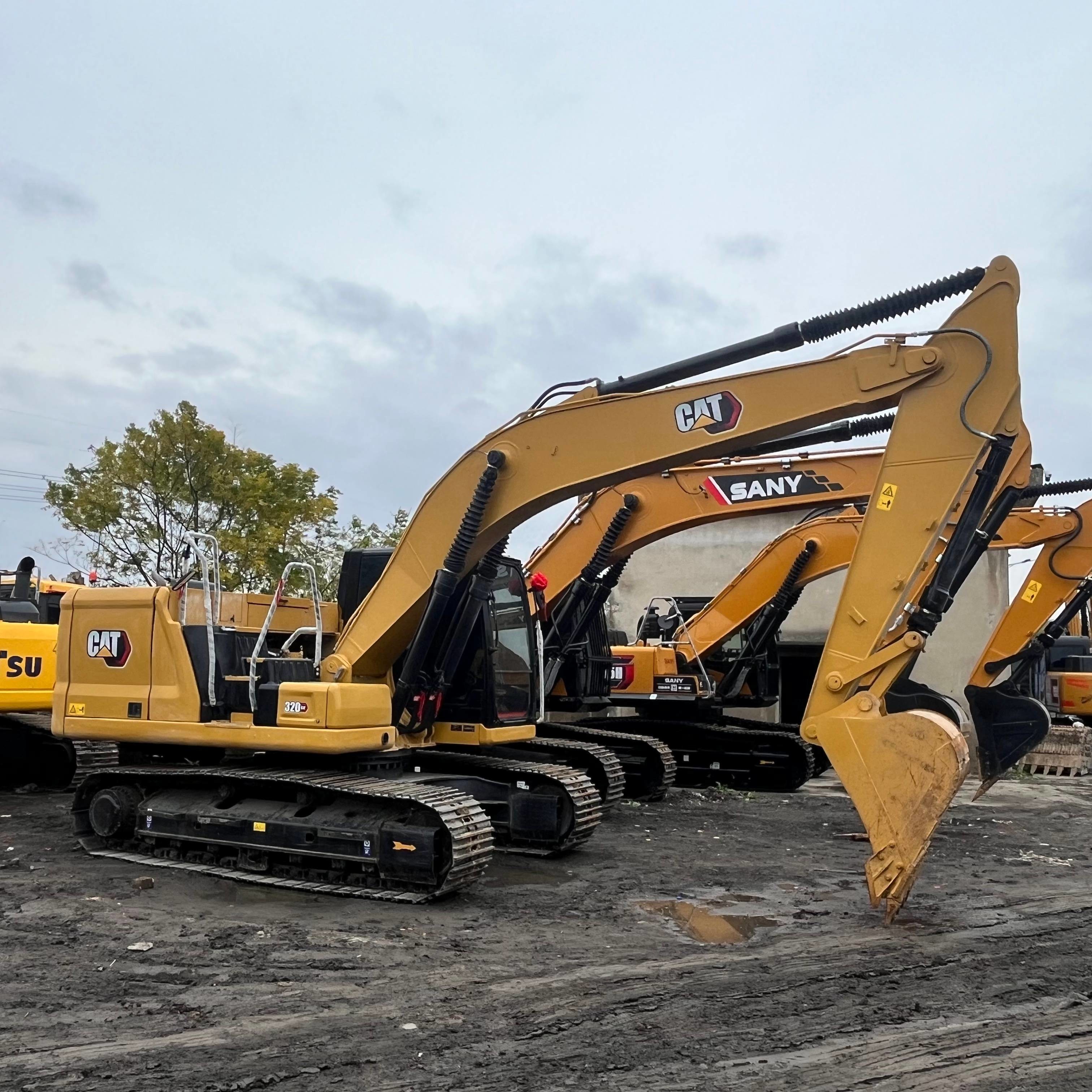 Used Cat 320GC Mining Excavators Construction Secondhand 20 Ton Large Digger