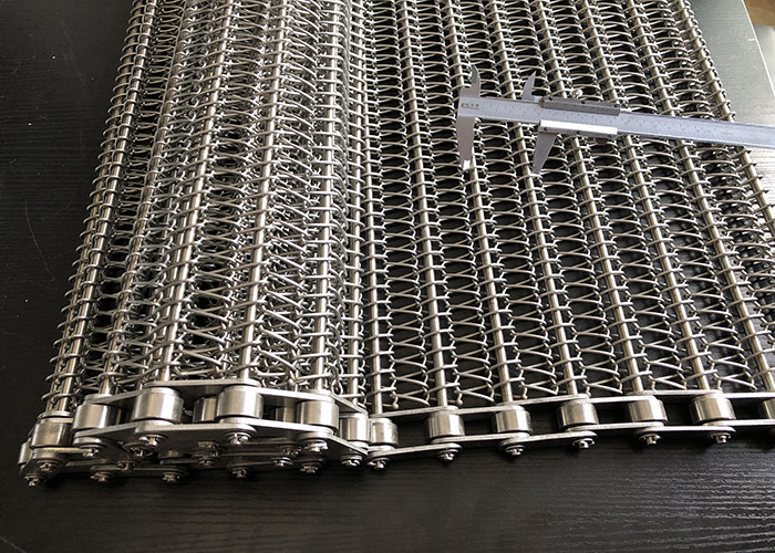 Perforated 304/316 Customized Stainless Steel Chain Mesh Conveyor Belt With Long Life Time