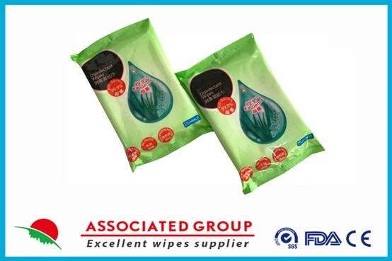 Individually Wrapped Aloe Vera Extract Disinfectant Wet Wipes