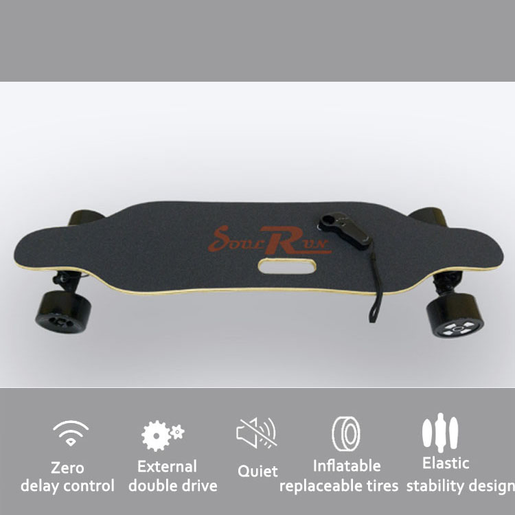 High Power Waterproof Electric Longboard 600W*2 Motor 90*51 MM PU Wheel
