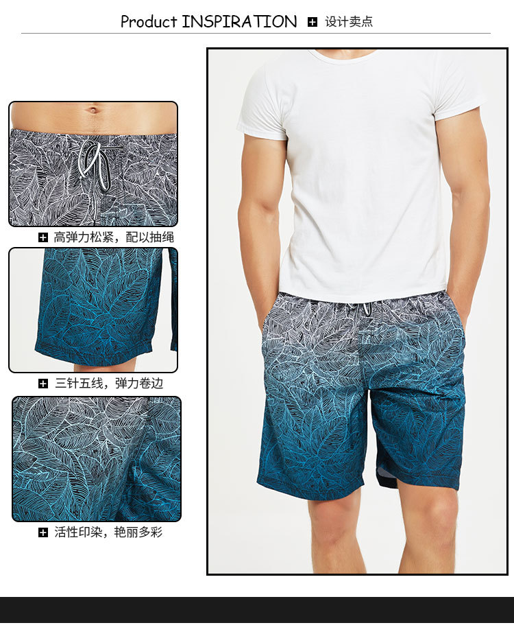 Breathable Comfortable Men's Custom Logo Sublimation Designer Summer Swimming Shorts