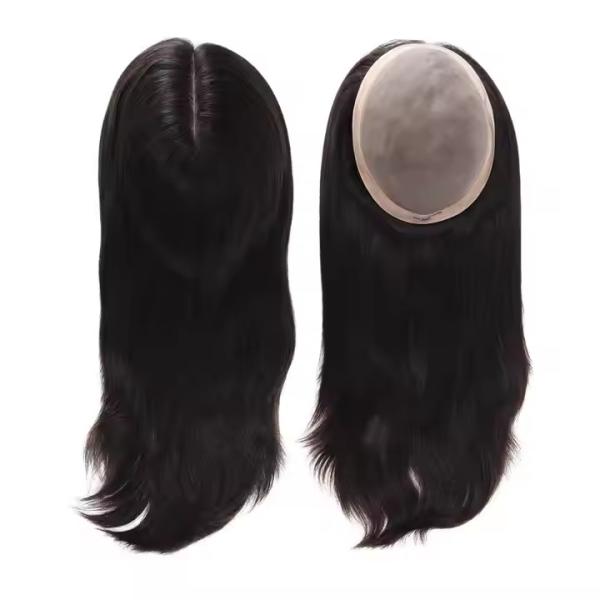 MONO Long Hair Topper for Women Natural Brazilian Human Hair Cheap Topper High