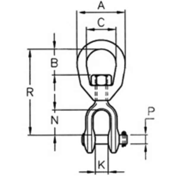 42500lbs Hot Dipped Galvanized Rope Rigging Hardware Carbon Steel Jaw End Swivel