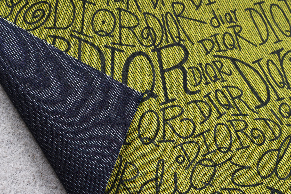 13oz Denim Twill Fabric Customized Print Pattern Face And Back Side