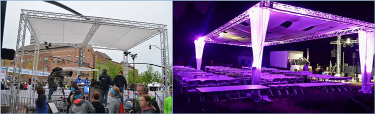 Indoor/Outdoor Event Stage Truss System with TUV/SGS Certificate and Aluminum 6082-T6
