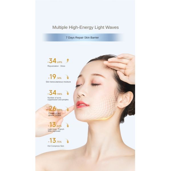 High Quality Skin Tightening Infrared Light Therapy Mask for Home Working 7 Colors Light Therapy Mask for Women and Men