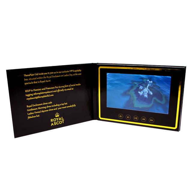 Customized 4.3Inch 5inch 7inch Lcd video brochure Video Book Greeting Card Folder Digital Business Card Wedding Card