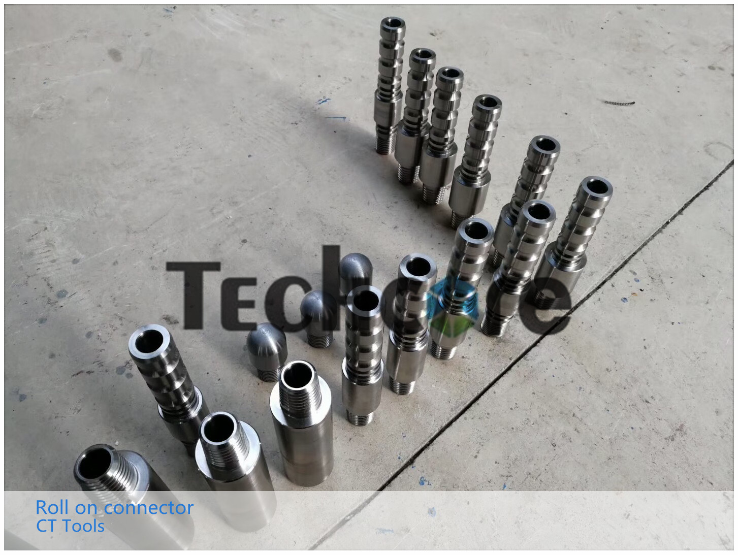 AMMT Pin Coil Tubing Connector / Alloy Steel CT Thread Connector Easy Installed