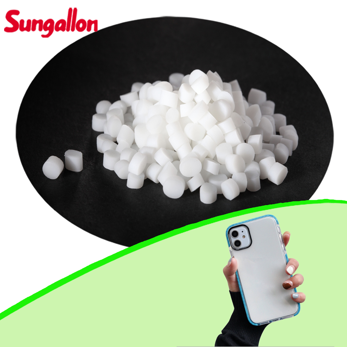 White Opaque 40A~90A Thermoplastic Vulcanizates Elastomer Materials TPR Plastic Material for Phone Case