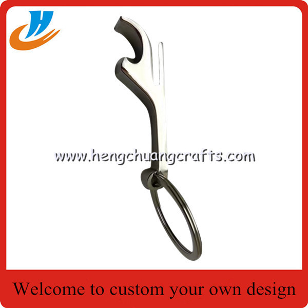 No mold fee wholesale custom bottle opener keychain/laser logo key chains