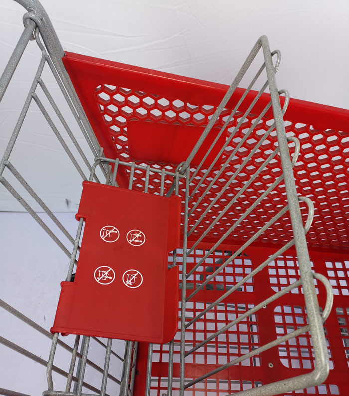 Heavy Duty 80L-200L Grocery Plastic Shopping Carts With Undercarriage