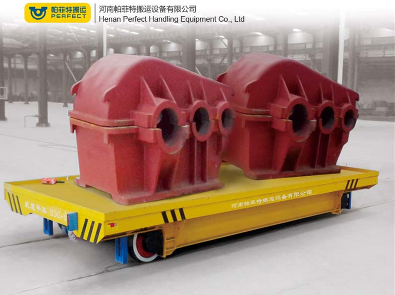 Steerable Heavy Load Ladle Transfer Car with Lifting Table for Industrial Material Handling