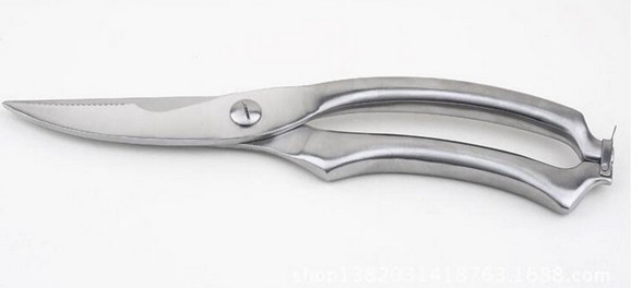 Premium Quality 4.5" Full Satinless Steel Professional Poultry Shears For Meat Chicken Bone