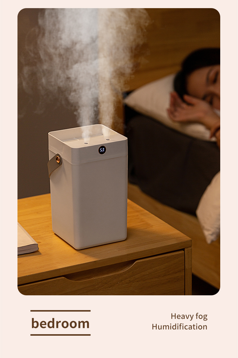 3L Large capacity Double Spray Diffuser Humidity Cool Mist Nebulization Air Humidifier With Digital Screen Display