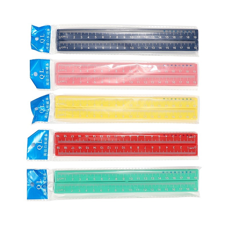 Custom Printing ABS Magnetic Ruler For Whiteboard Clear Numbers Accurate Scales