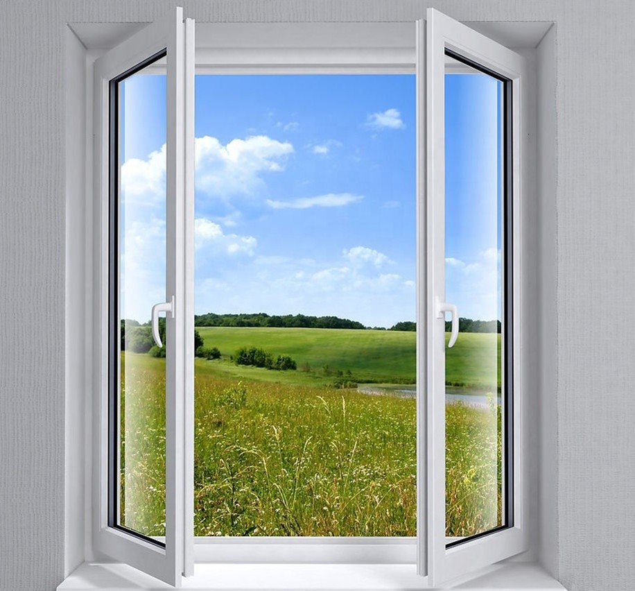 Customized Size PVC / UPVC Casement Windows Hurricane Proof Impact Windows Glass Double Function 37*50