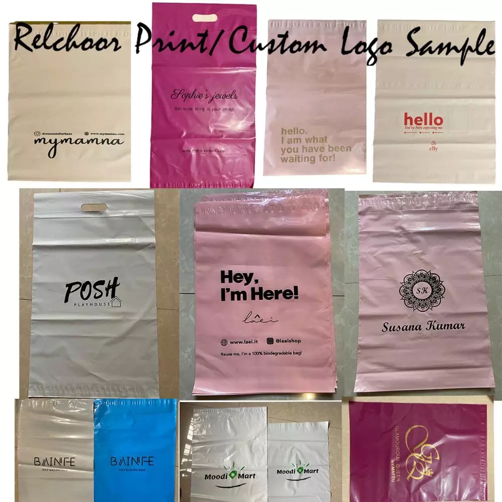 Biodegradable Mailing Bag Compost Courier Bag PLA+PBAT Vegetable Starch Postal Packaging Bag Clothing Express Bag Logo