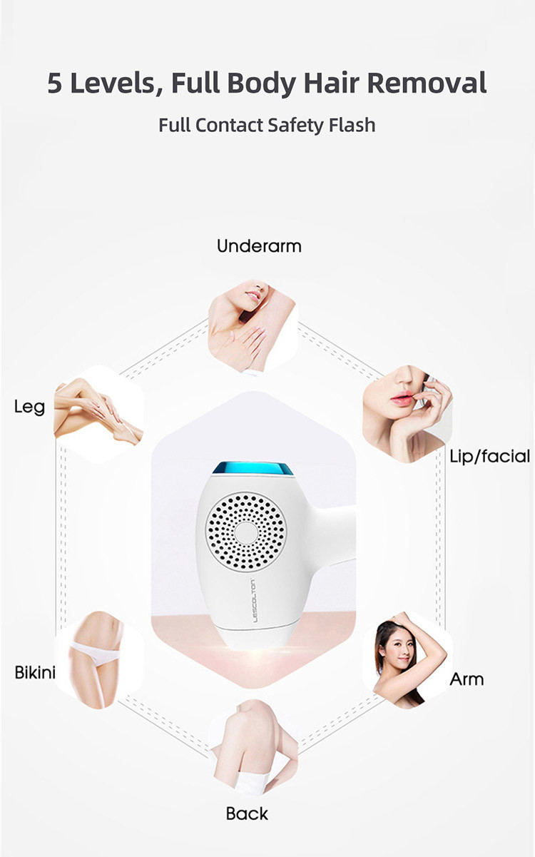 LCD Touch Screen 40W Intermittent Flash Justtide Laser Hair Epilator