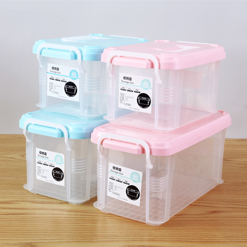 Stacking Clear Plastic Stacking Storage Boxes Bins With Lid