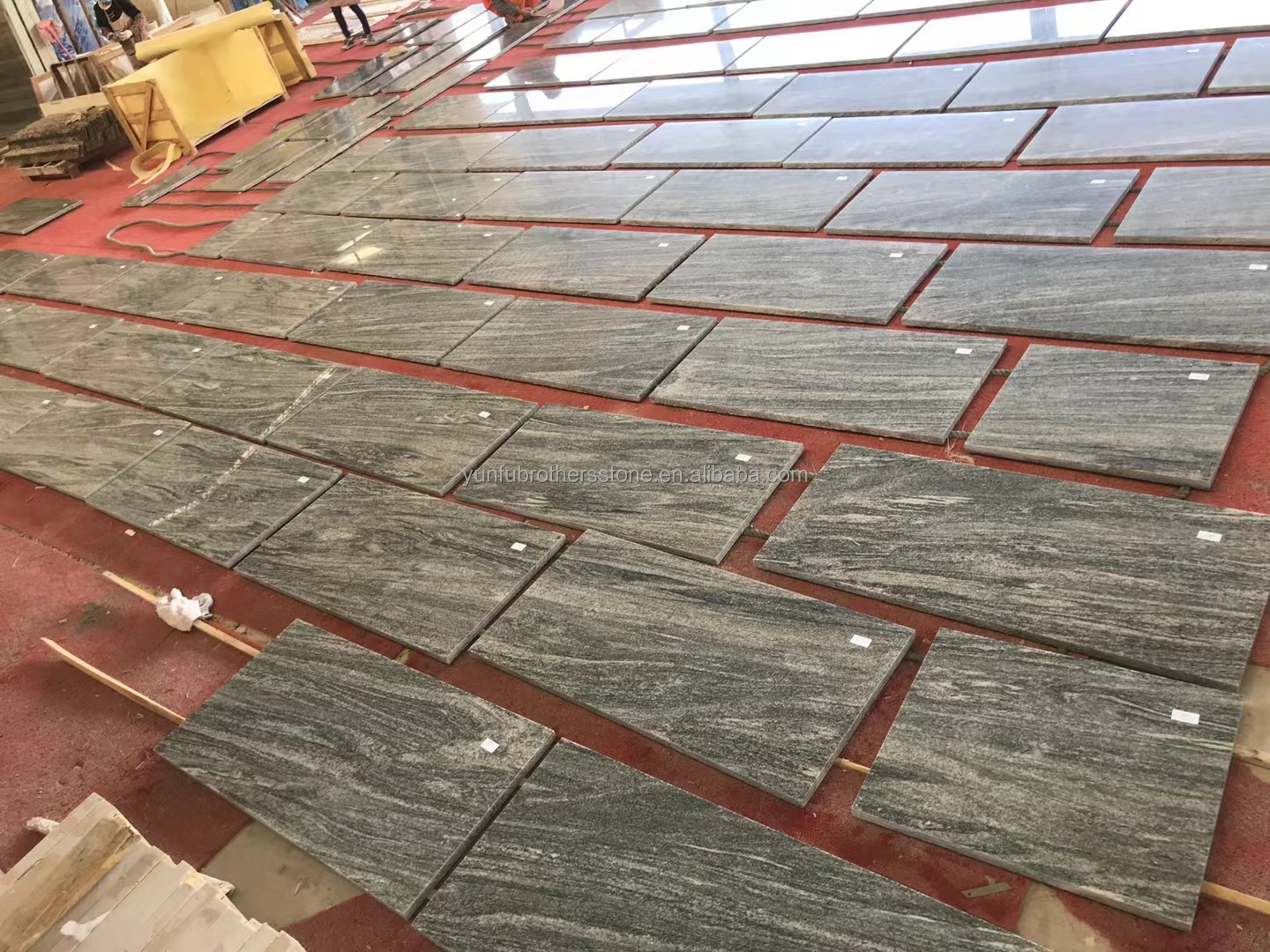 Villa Stone Polished Galaxy Green Granite Slabs for Interior and Exterior Renovation