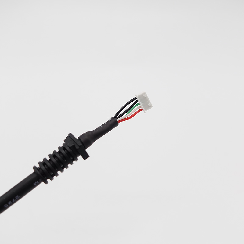 PVC USB Connector to Molex 5 Pin Wire Harness with Strain Relief and Braid Shielding