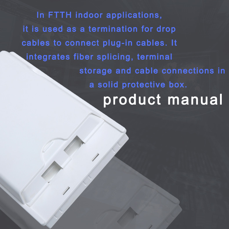 2 Core Mini FTTH Distribution Terminal Box Flame Retardant SC APC Adapters Include