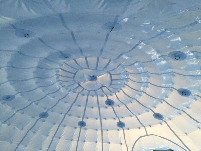 Semi Transparent Inflatable Bubble Tent / Inflatable Yard Tent White PVC Tarpaulin