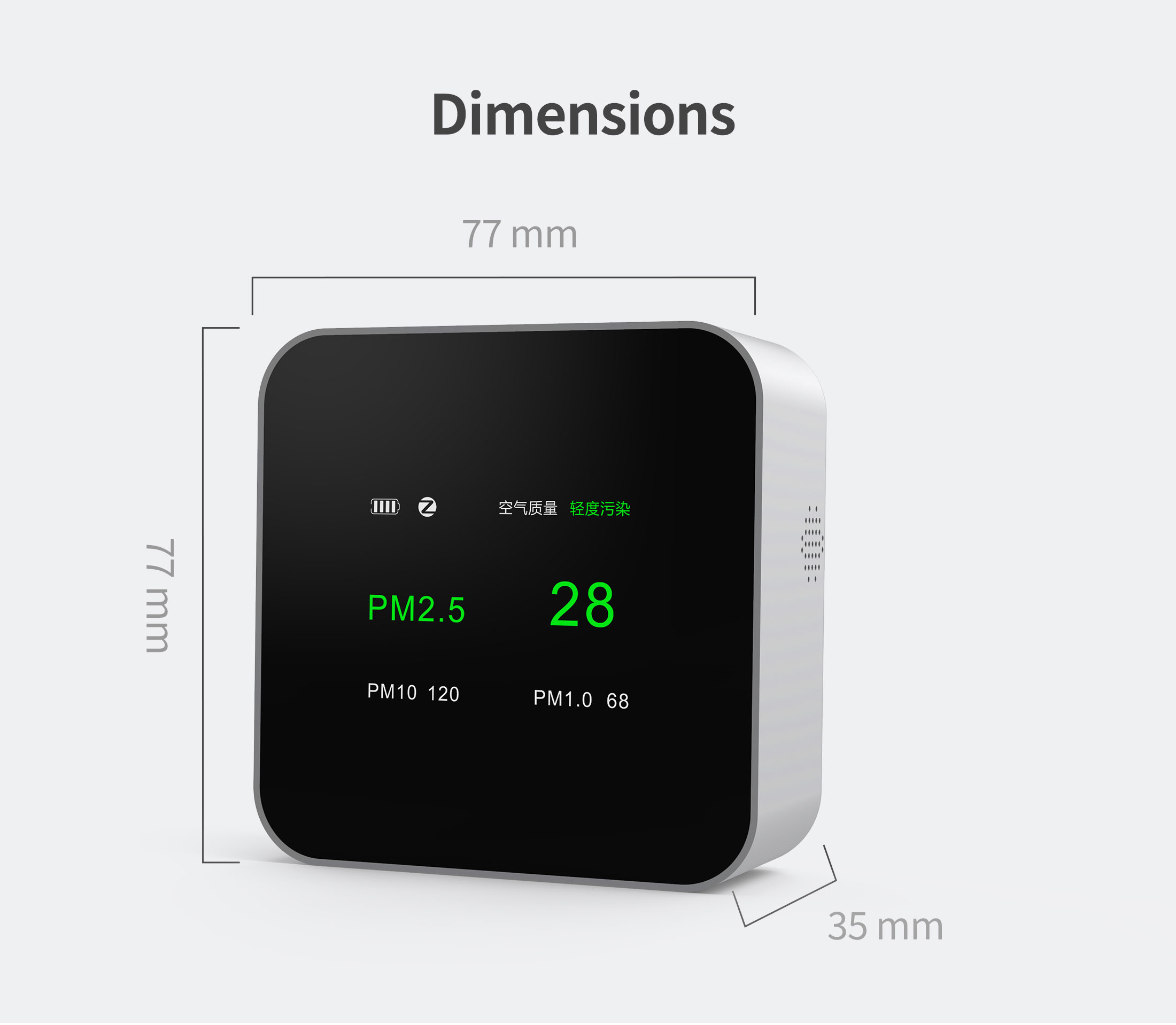 2.4G WiFi Air Quality Sensor PM1.0 PM10 Detecting Tuya Smart Life