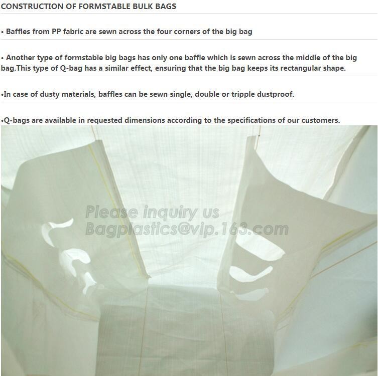 New arrival wholesale polypropylene woven plastic jumbo bag pp big bag for sand, building material,jumbo bag / FIBC bulk