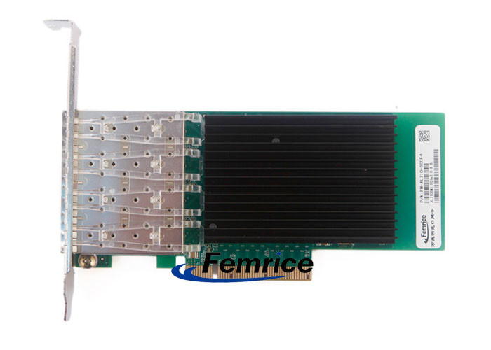 Femrice 10Gbps Quad Port Gigabit Ethernet PCIe x8 Server Adapter Intel X710 Gigabit Controller Network Interface Card