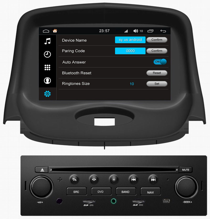 Ouchuangbo auto gps media stereo audio android 8.0 for Peugeot 206(2008-2012) support USB SWC AUX wifi S200 platform