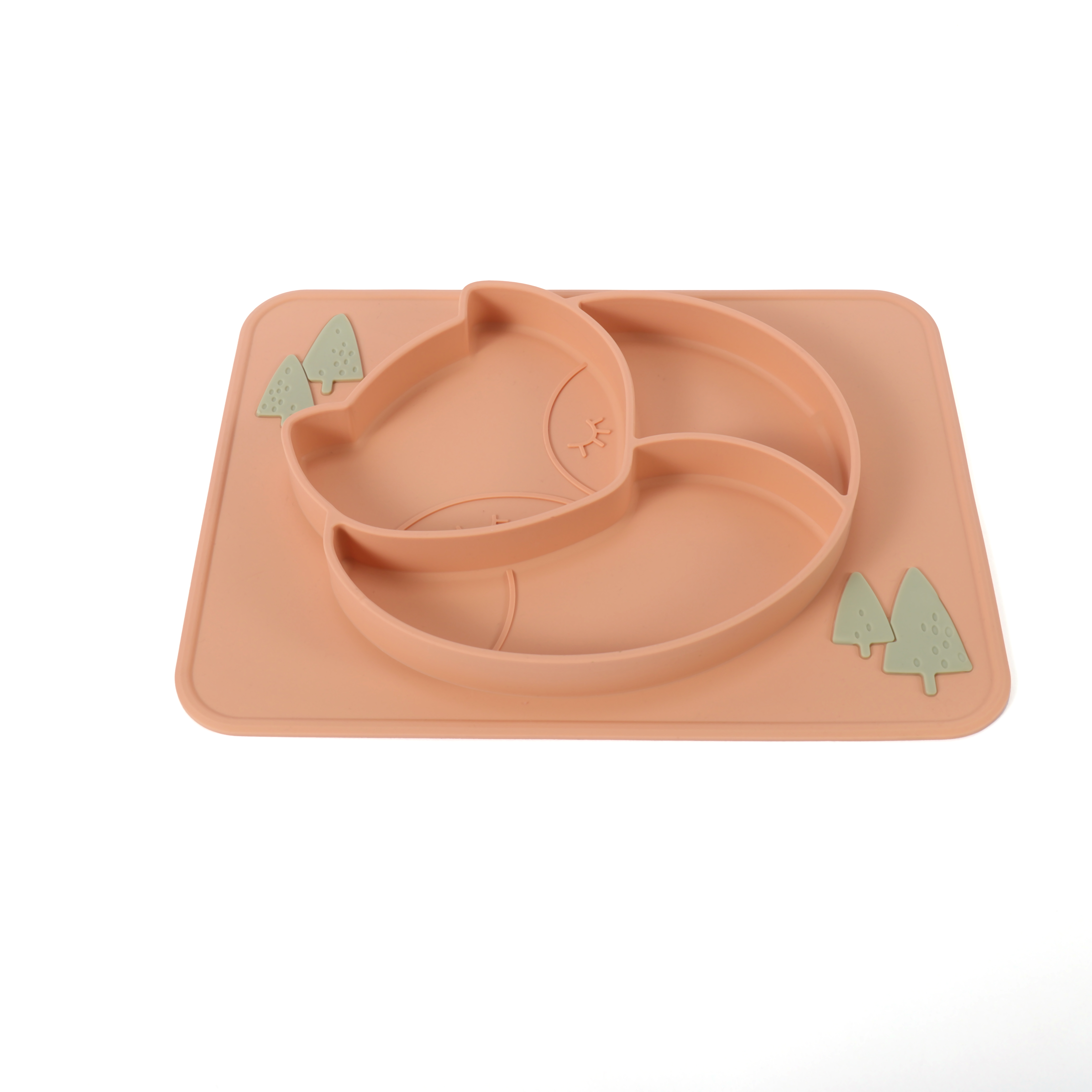 Suction Divided Toddler Silicone Plates Soft With Customize Logo