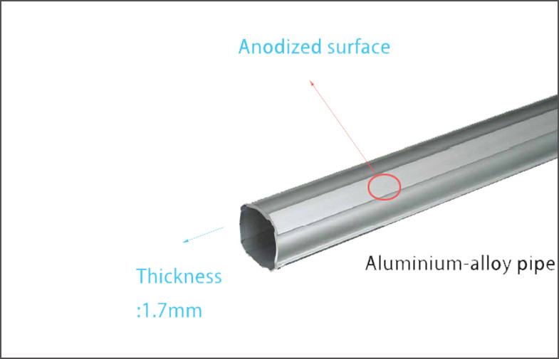 Aluminum Pipe Connectors and Fittings 1.7 mm Aluminum Alloy Tube