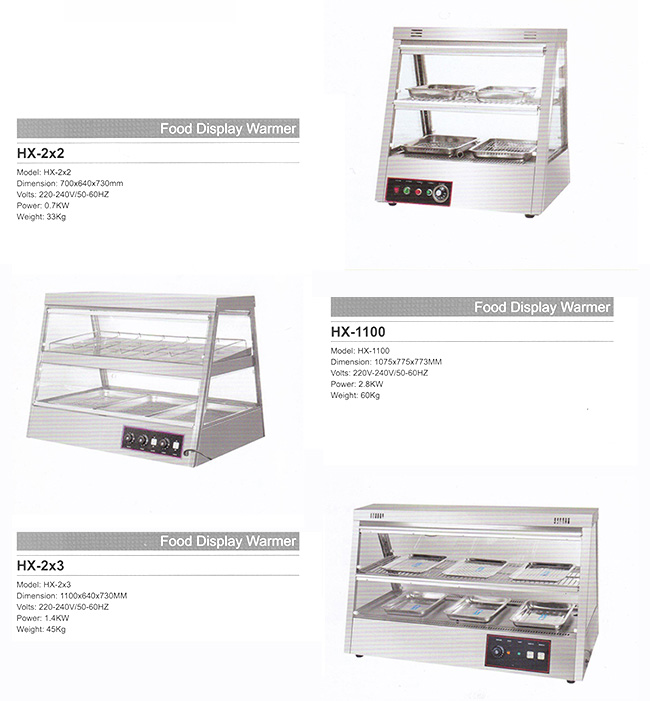 SS Hot Food Warmer Showcase Display Food Warmers Showcase Cake Display Fridge