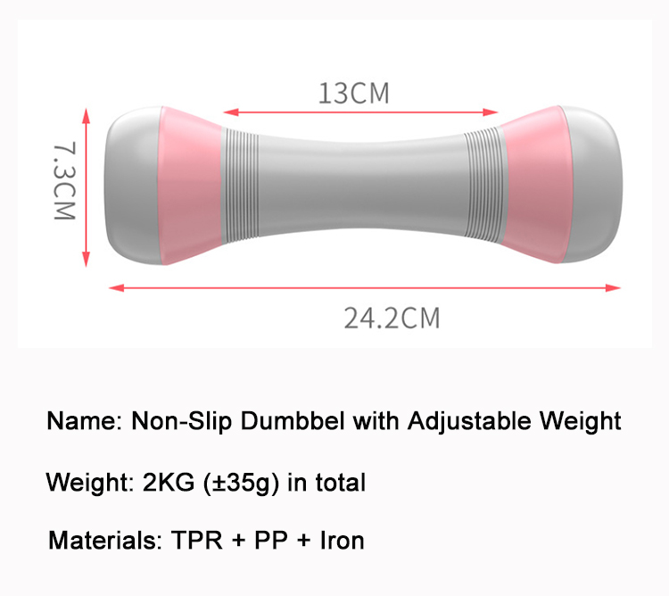TPR Adjustable Fitness Neoprene Dumbbell 4 Levels 1.5kg