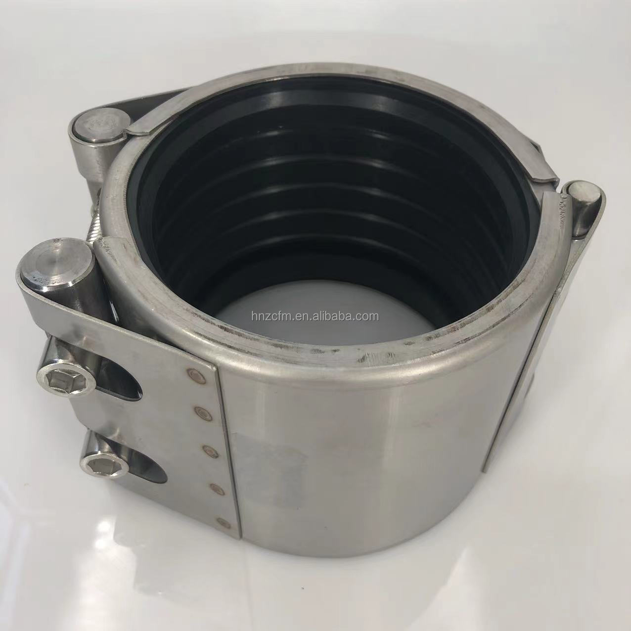 1 1/4" 1/2 Inch Pipe Repair Clamp Bolted Connect Stainless Steel Plumbing Fittings Water Stamping