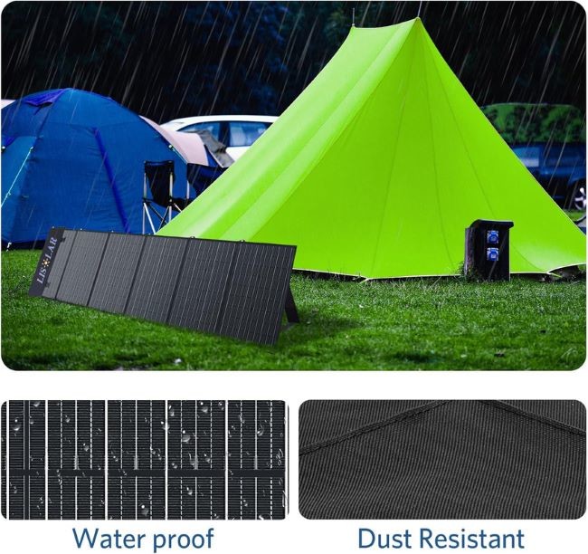 150W Folding Solar Panel Charger Waterproof IP65 For Yacht Golf Cart Home Generator
