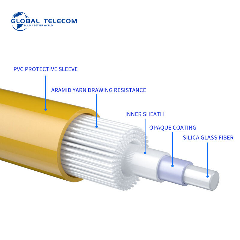 65dB APC Fiber Optic Patch Cord , PVC Simplex And Duplex Fiber Optic Cable