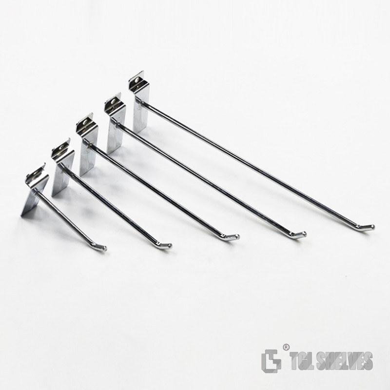 Steel wire Shelving Accessories Metal Slatwall Hooks 30cm 25cm size