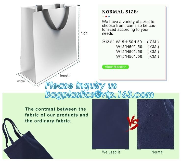 non-woven promotional shopping bag ultrasonic non woven bag, Custom printed tote non woven bag shopping shoulder bag pri