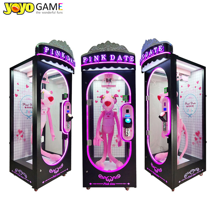 Classic Pink Coin Operated String Cutting Game Arcade Machine CUT WIN Skill Cut Ur Prize Game Machine