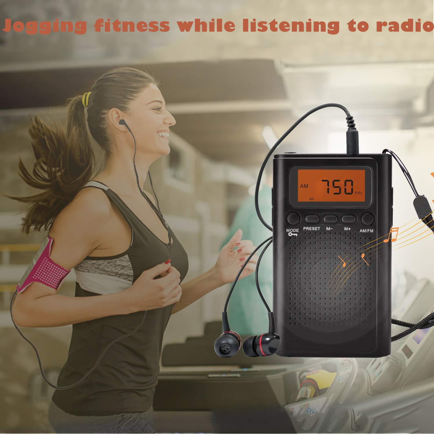 Outdoor Digital AM FM Pocket Radio Portable With Rechargeable Battery