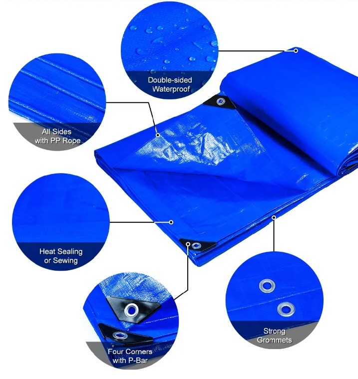 HDPE Laminated PE Tarpaulin Fabric Waterproof For Agriculture Industrial