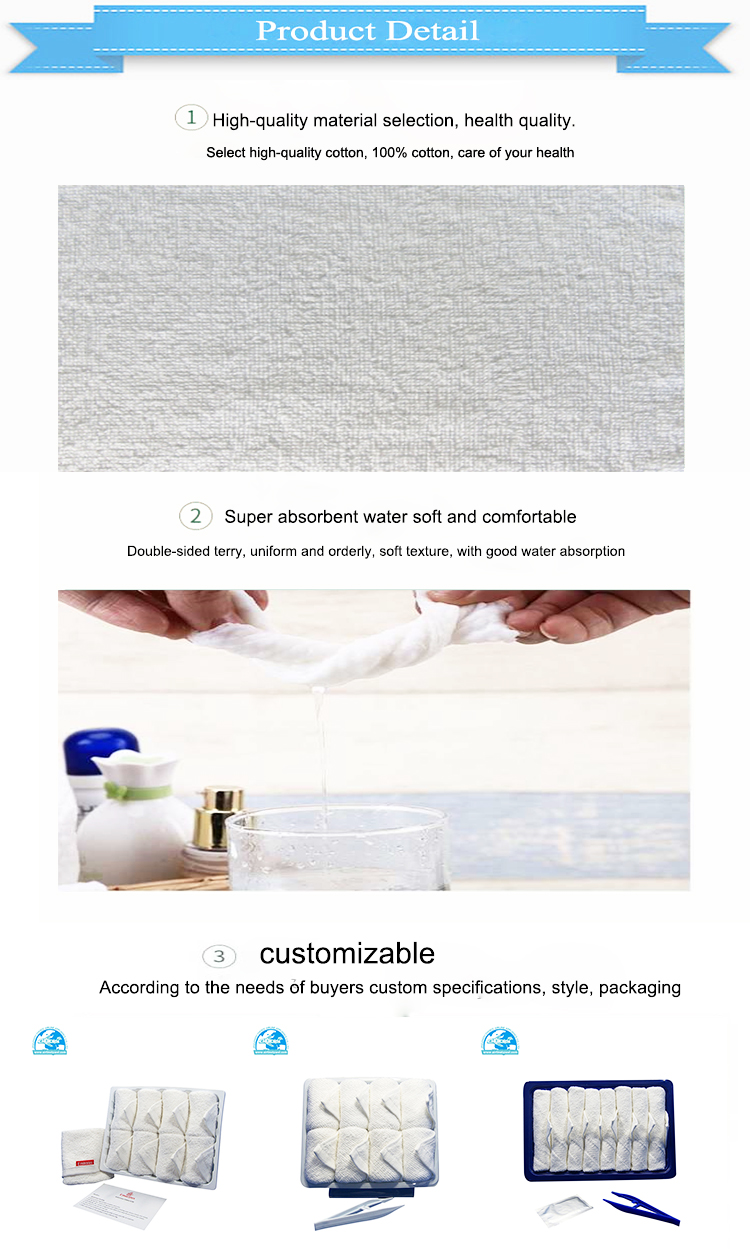 100% Cotton Hot Disposable Cold Facial Airline Towel