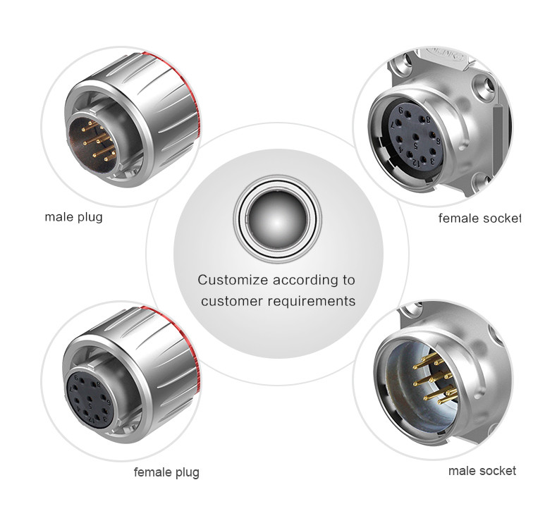 Solid Quality 9 pin Circular Connector with TUV/UL/CCC Certification DC Jack Connector Cable for Signal Equipment
