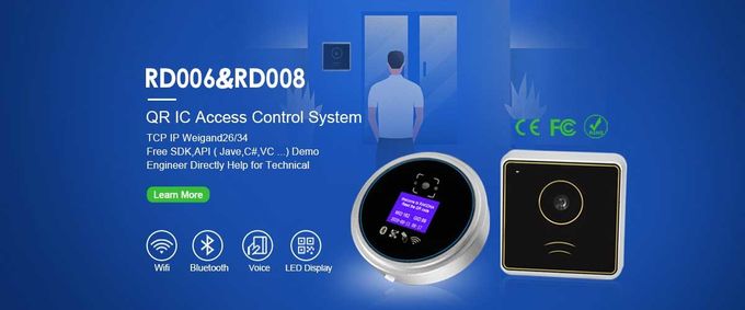 9-18V Parking Lot QR Scanner RJ45 POE Wifi Bluetooth TWO Way IC Reader Weigand 26/34 Access Control