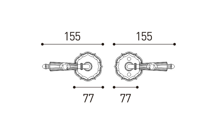 77mm American Door Handles