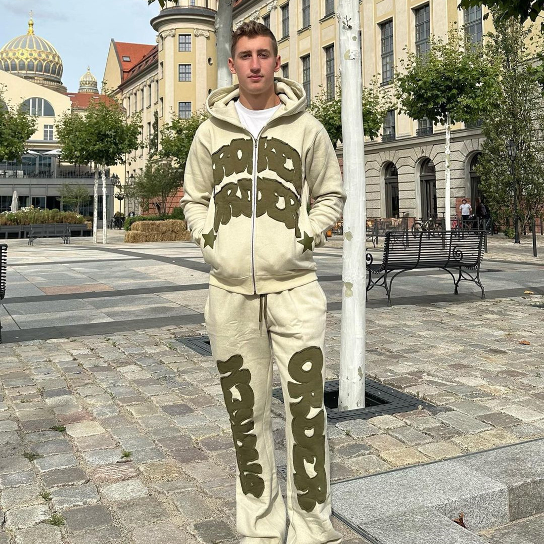 High Weight Cotton Custom Embroidered Hoodies in Vintage Distressed Style for Men