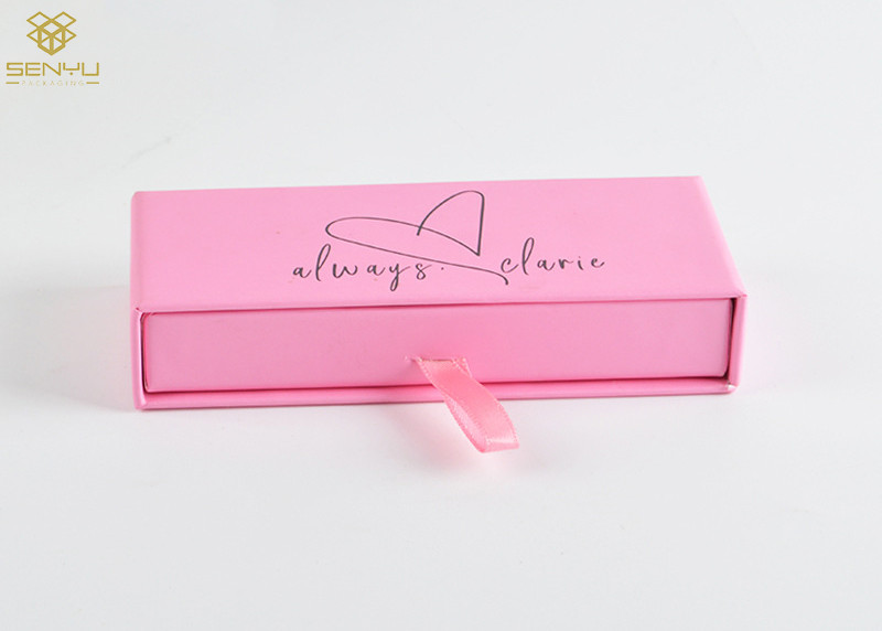 Handmade Cardboard Paper Gift Box Packaging Eyelash Drawer Boxes Sliding Package For Cosmetic